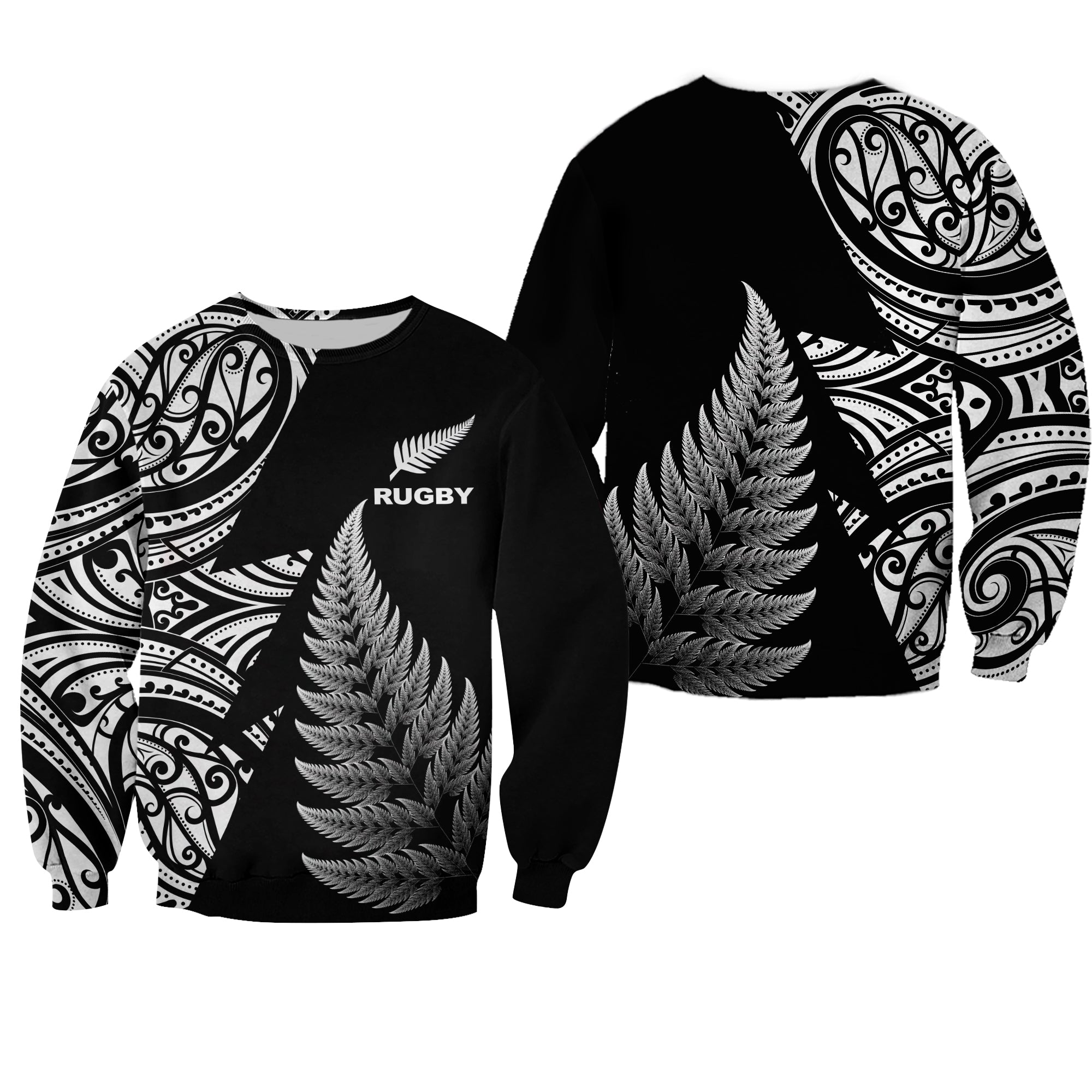 New Zealand Rugby Sweatshirt - Aotearoa Maori Style LT13