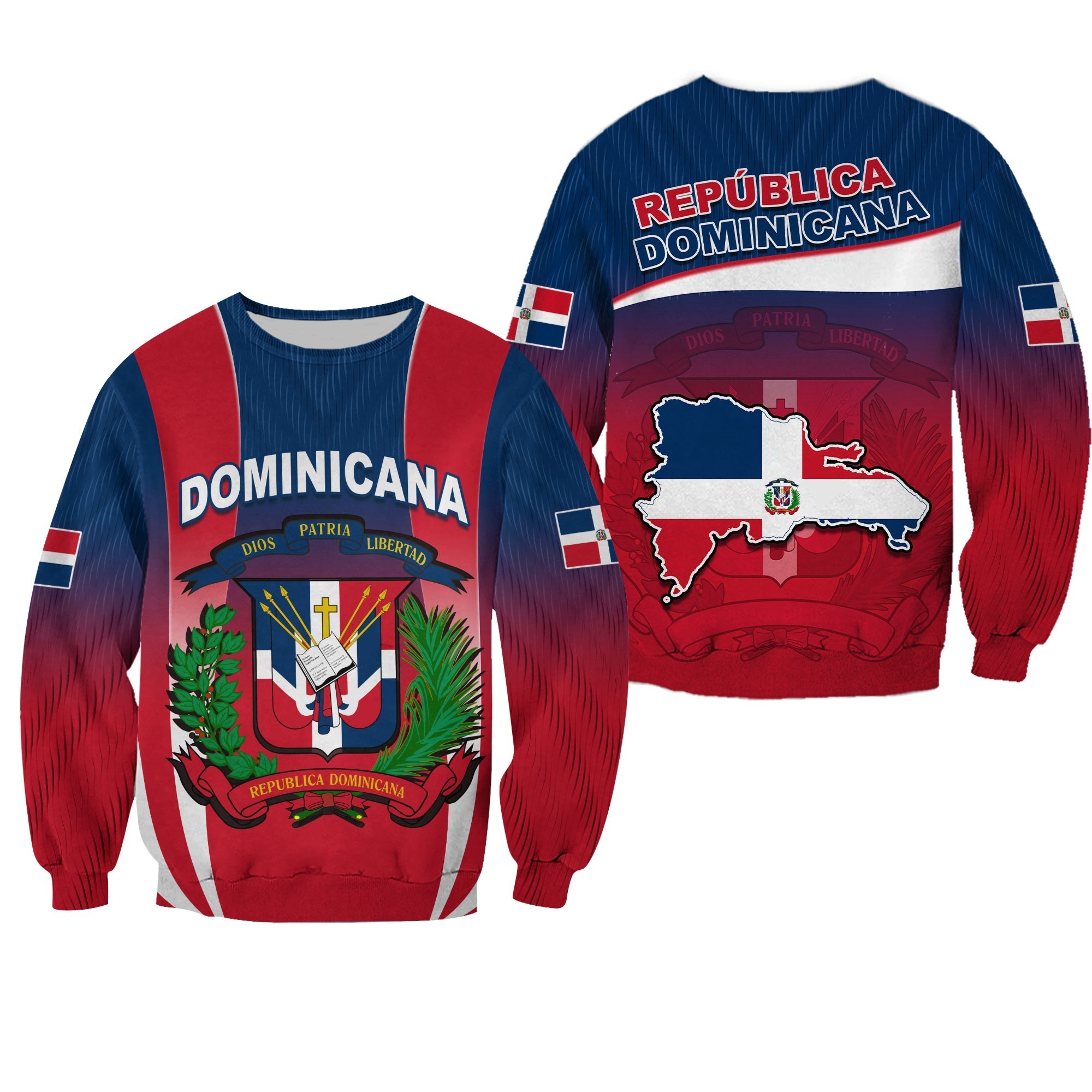 Dominican Republic Sweatshirt Dominicana Style Sporty LT13 - Wonder Print Shop