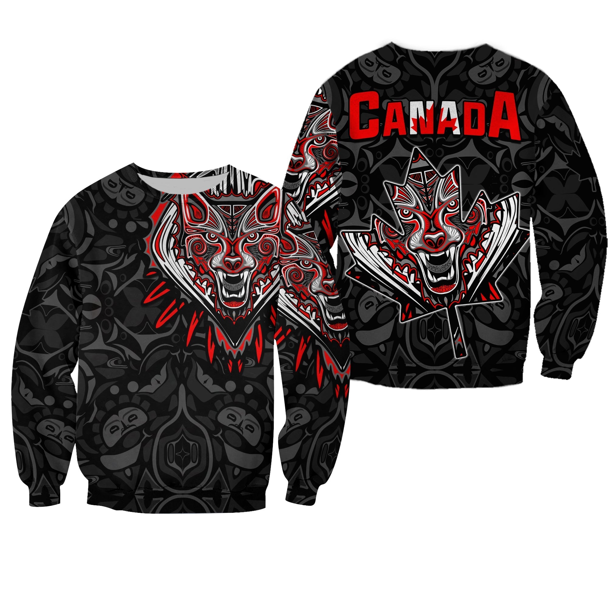 canada-wolf-sweatshirt-haida-and-maple-leaf