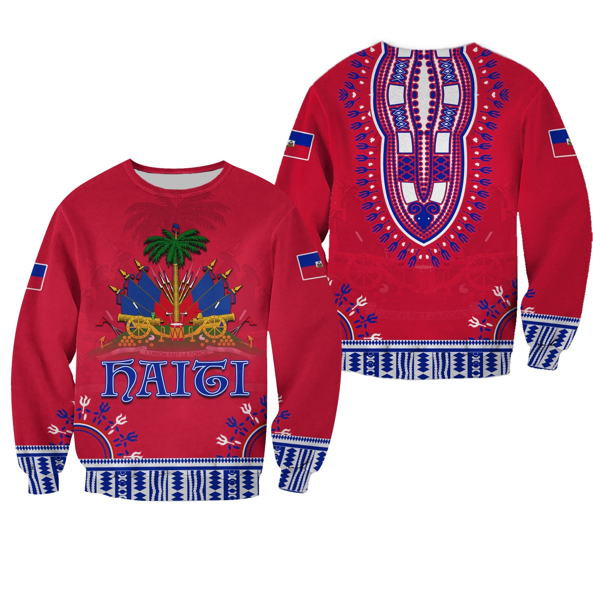 Haiti Sweatshirt Dashiki Style Gorgeous LT13 - Wonder Print Shop