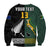 Custom Text and Number South Africa Protea and New Zealand Fern Sweatshirt Rugby Go Springboks vs All Black LT13 - Wonder Print Shop