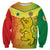 (Custom Personalised) Senegal Sweatshirt Lion With Senegal Map Reggae Style - Wonder Print Shop