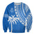 Fiji Rugby Sevens Sweatshirt Fijian 7s Tapa Polynesian Blue Ver.01 LT13 - Wonder Print Shop