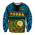 Custom Personalised Torba Province Sweatshirt Vanuatu Pig Tusk Polynesian Flag Style - Wonder Print Shop