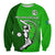 Ireland Cricket Long Sleeve Shirt Irish Flag Celtic Cross Sporty Style - Wonder Print Shop