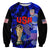 (Custom Text And Number) USA Football Sweatshirt The Yanks Champions WC 2022 - Wonder Print Shop