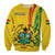 (Custom Personalised) Ghana Sweatshirt Ghanan Coat Of Arms Mix Kente Pattern - Wonder Print Shop