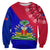 Haiti Sweatshirt Haiti Flag Dashiki Simple Style - Wonder Print Shop