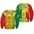 Senegal Sweatshirt Lion With Senegal Map Reggae Style - Wonder Print Shop