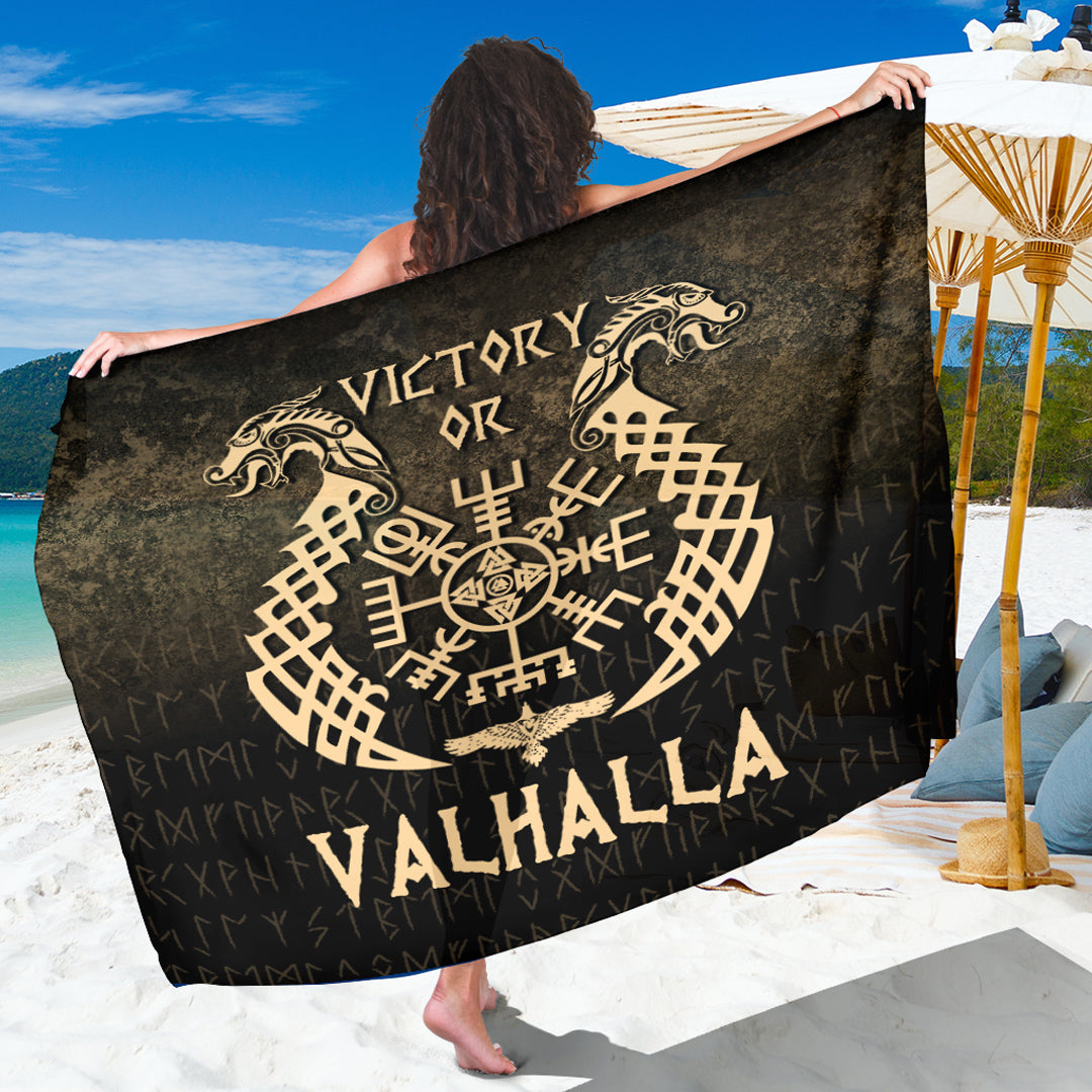 Wonder Print Shop Sarong - Victory or Valhalla - Gold Version Sarong RLT12 - Wonder Print Shop