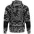 Viking Hoodie Scandinavian Black Raven In Flight With Outstretched Wings and Old Norse with Bandana Paisley Style RLT12 - Wonder Print Shop