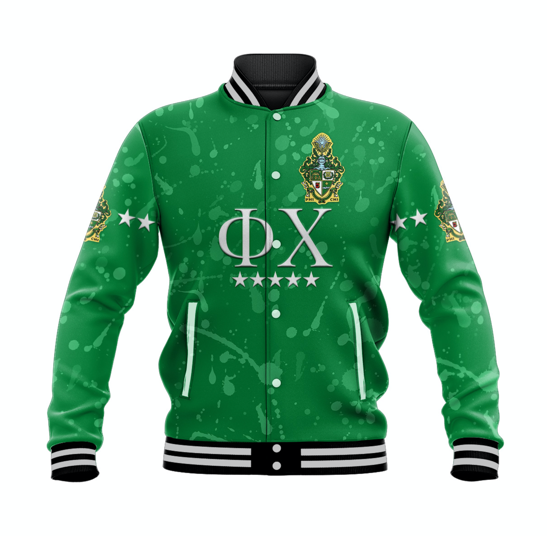 (Custom Personalised) Phi Chi Baseball Jacket Original Style LT8 - Wonder Print Shop