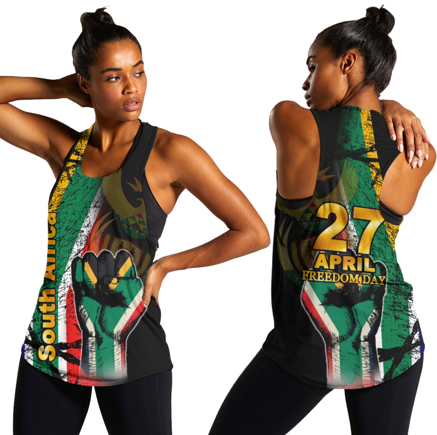 South Africa Freedom Day Women Tank Top Flag Grunge Style LT6 - Wonder Print Shop