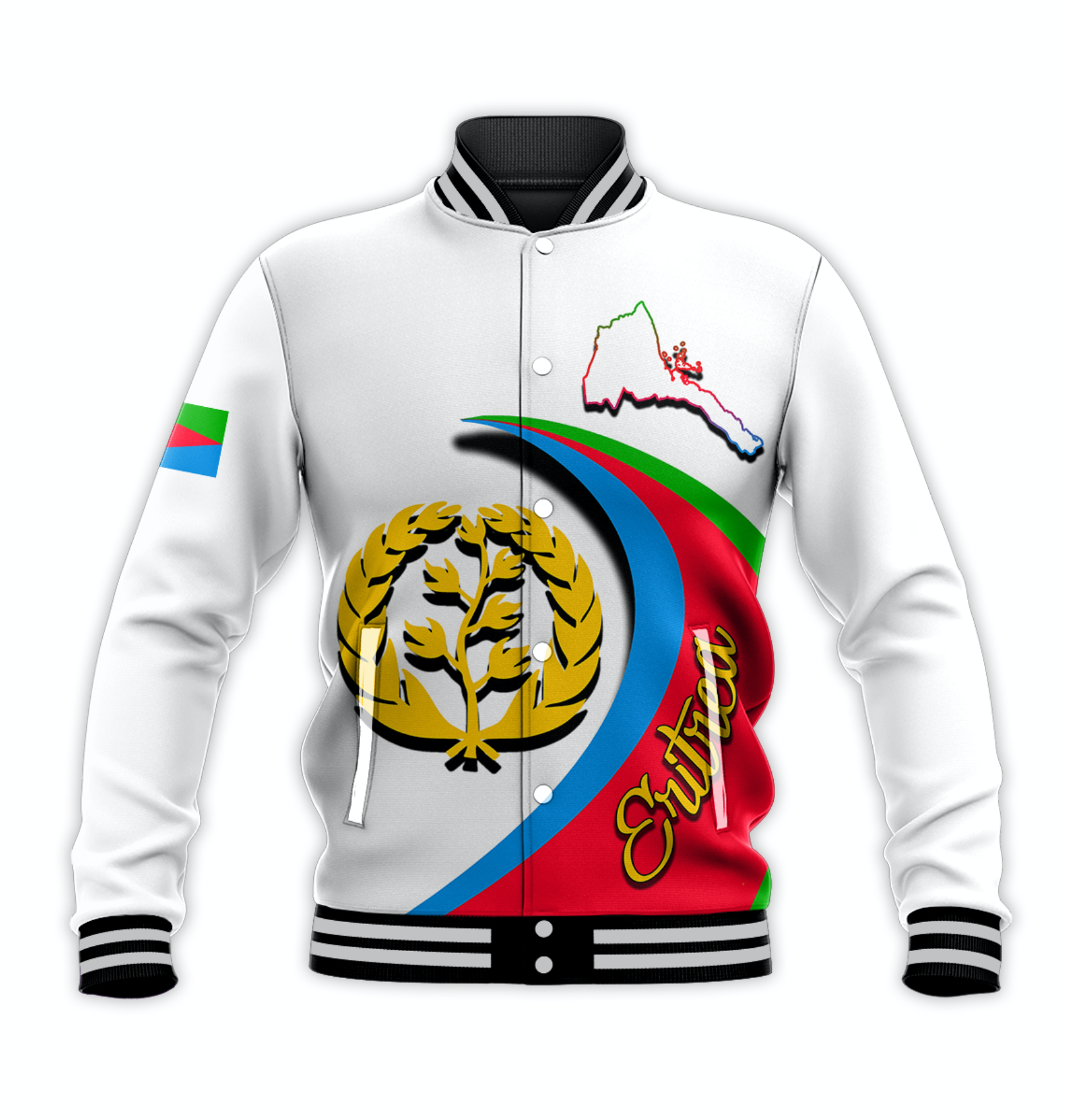 (Custom Personalised) Eritrea Lover Baseball Jacket LT6 - Wonder Print Shop