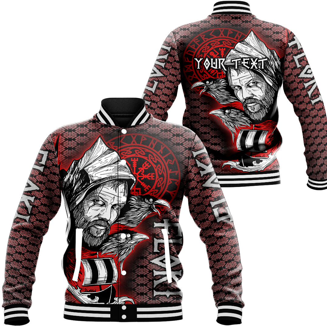 (Custom) Wonder Print Shop Clothing - Floki & Raven Baseball Jacket RLT12 - Wonder Print Shop