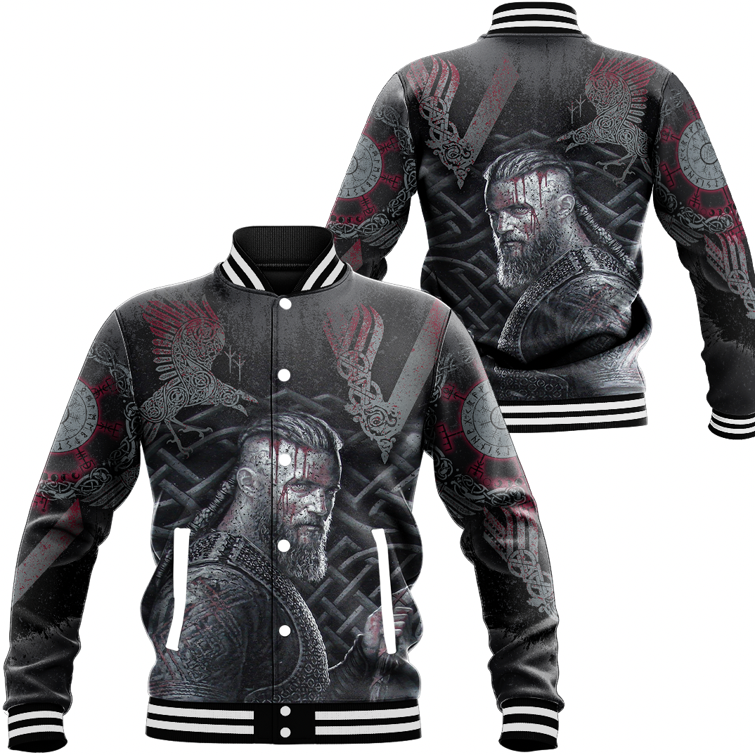 Viking Clothing Ragnar and Raven Baseball Jacket RLT12 - Wonder Print Shop