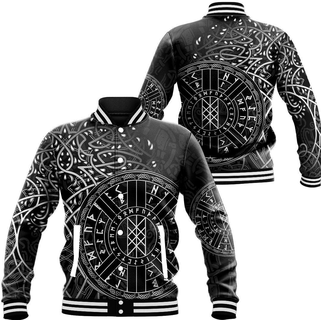 Viking Clothing Web of Wyrd Baseball Jacket RLT12 - Wonder Print Shop