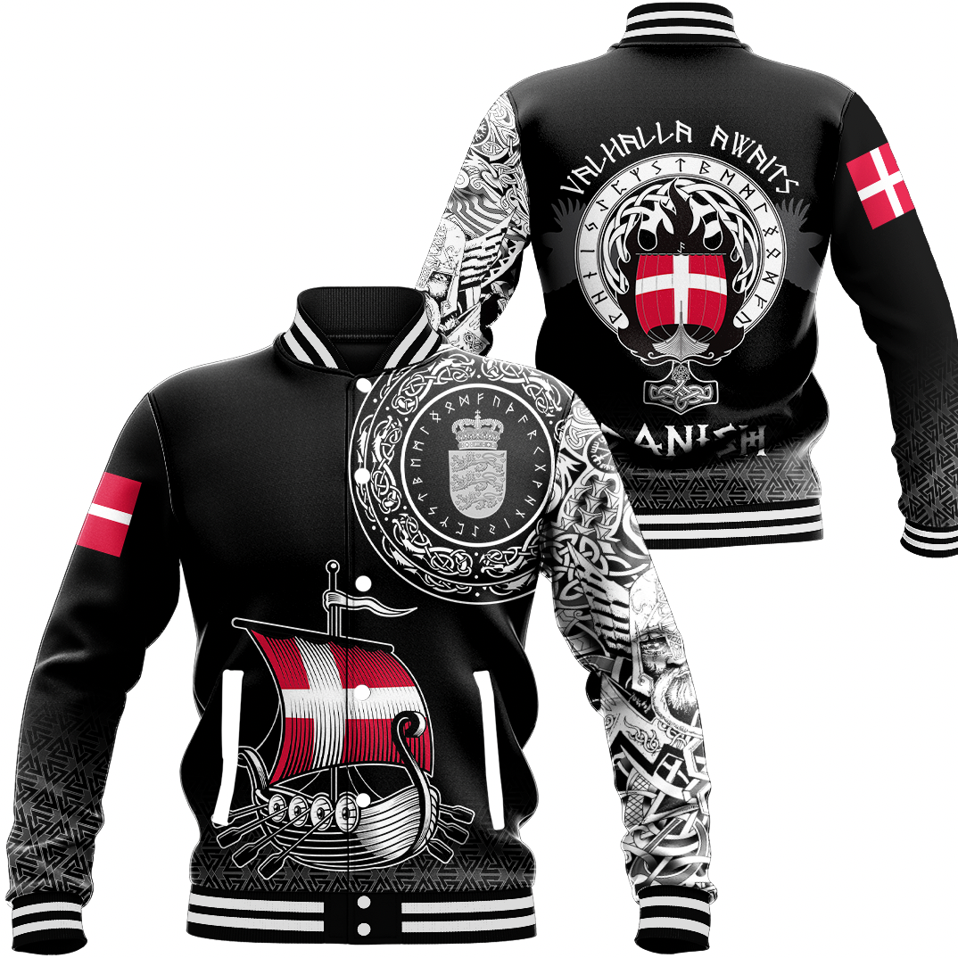 Viking Clothing Viking Danish Drakkar Baseball Jacket RLT12 - Wonder Print Shop