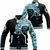 Viking Clothing Fenrir Raven and Vegvisir Tattoo Cyan Baseball Jacket RLT12 - Wonder Print Shop