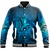 Vikingn Style Clothing - Raven Odin Celtic Cyan Baseball Jacket RLT12 - Wonder Print Shop