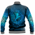 Vikingn Style Clothing - Raven Odin Celtic Cyan Baseball Jacket RLT12 - Wonder Print Shop