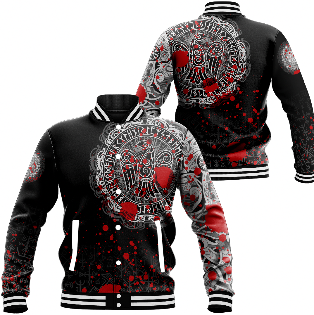 Viking Clothing Viking Raven Celtic Blood Baseball Jacket RLT12 - Wonder Print Shop