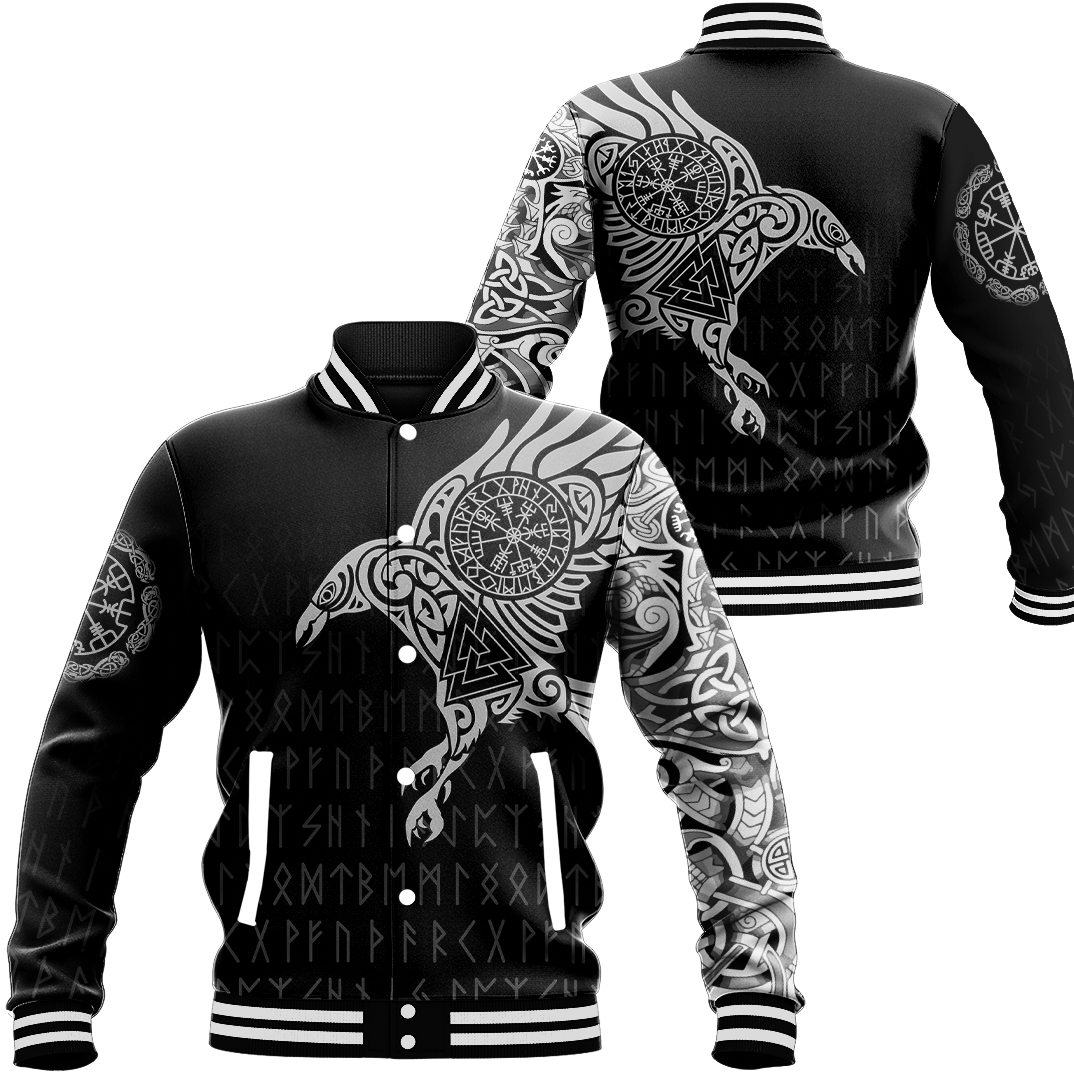 Viking Clothing Raven of Odin Special Baseball Jacket RLT12 - Wonder Print Shop