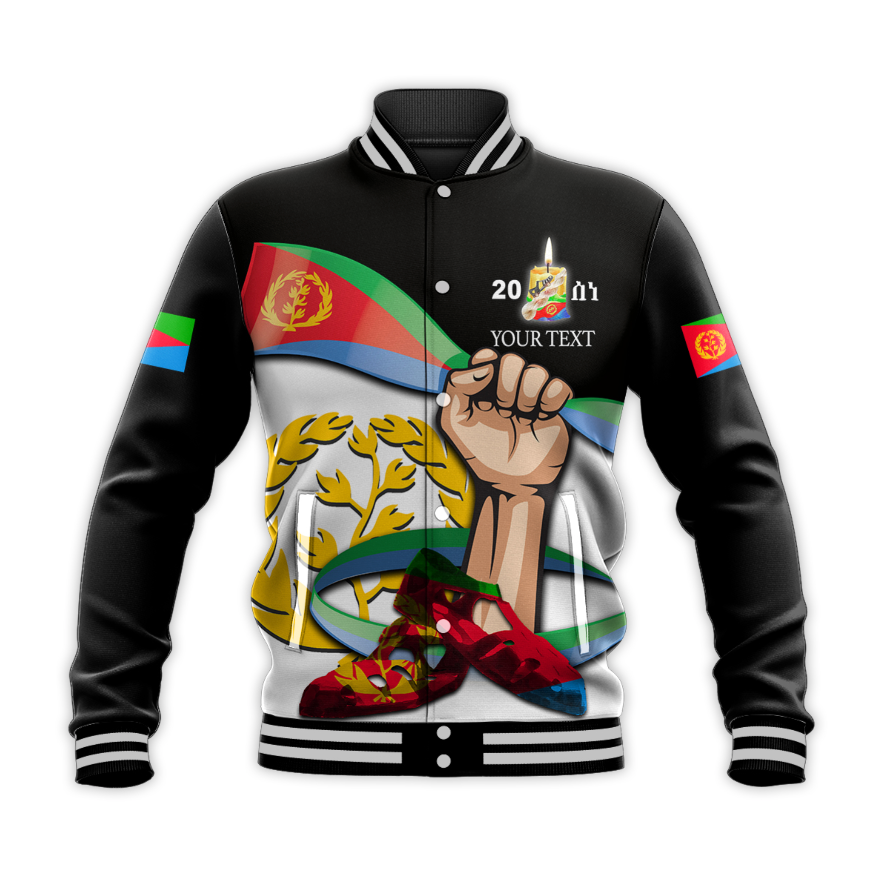 (Custom Personalised) Eritrea Martyrs Day Baseball Jacket LT6 - Wonder Print Shop