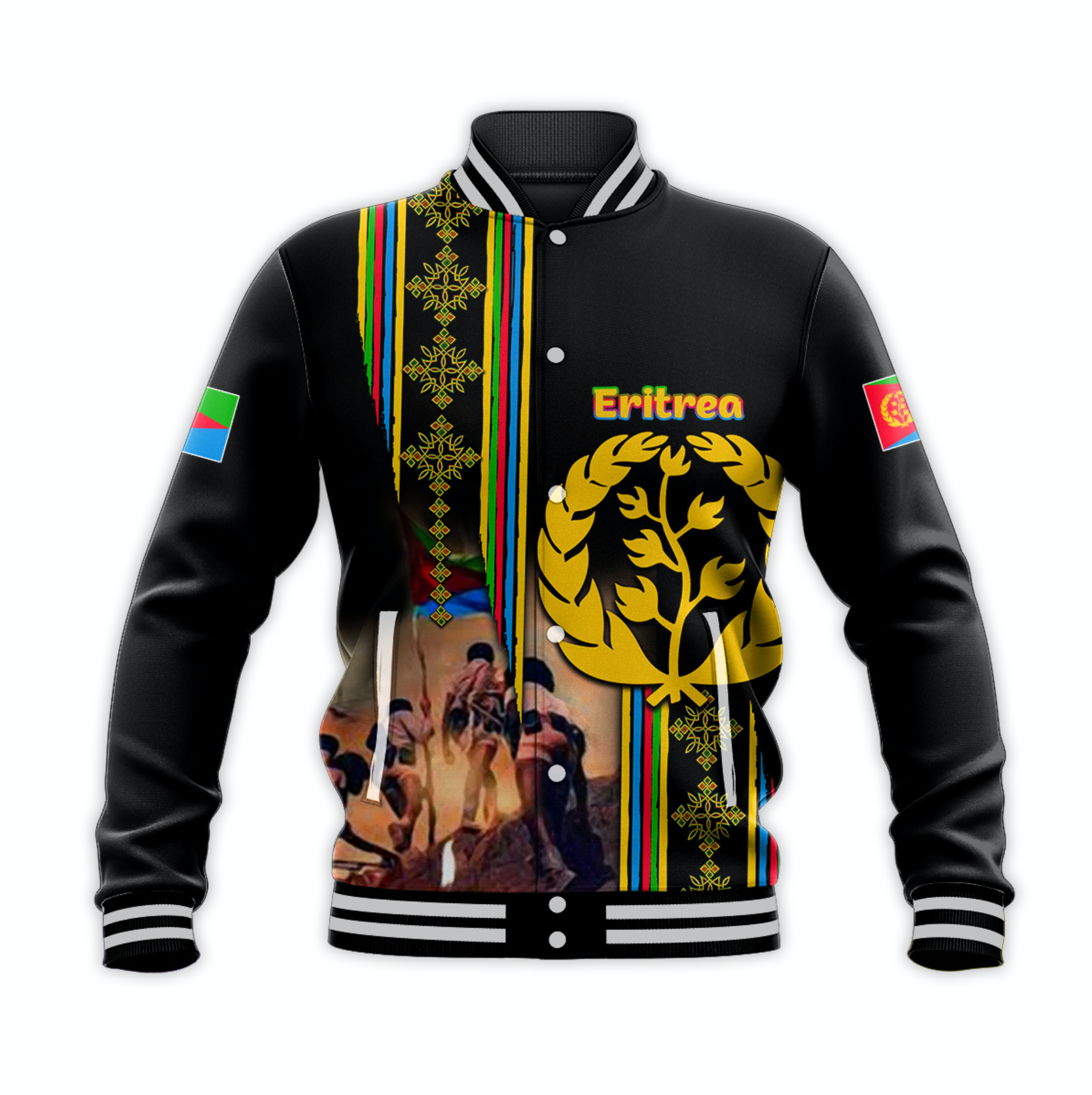 (Custom Personalised) Eritrea Martyrs Day Baseball Jacket EPLF Mix Tilet LT6 - Wonder Print Shop