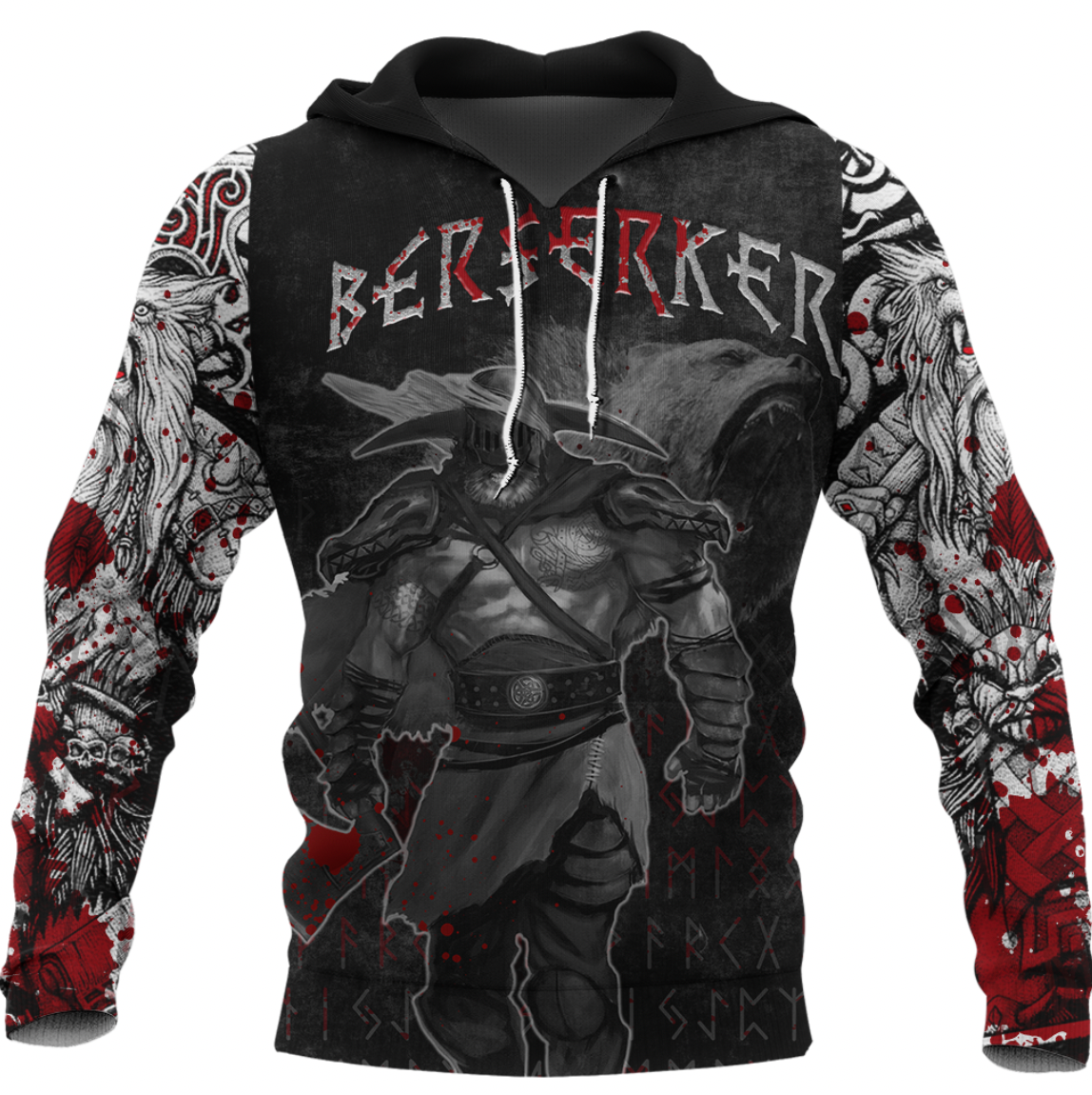 Viking Clothing Berkerser Warriors Hoodie RLT12 - Wonder Print Shop