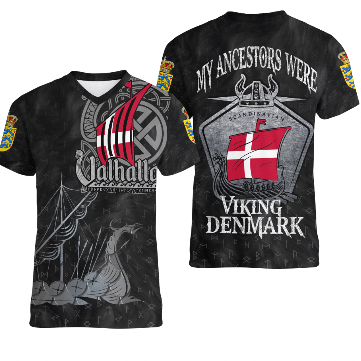 viking-clothing-viking-denmark-drakkar-v-neck-t-shirt