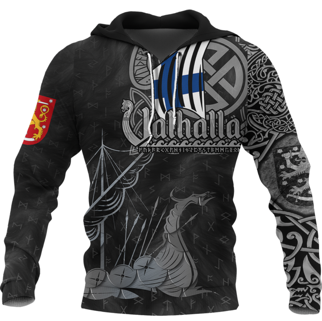 Viking Clothing Viking Finland Drakkar Hoodie RLT12 - Wonder Print Shop