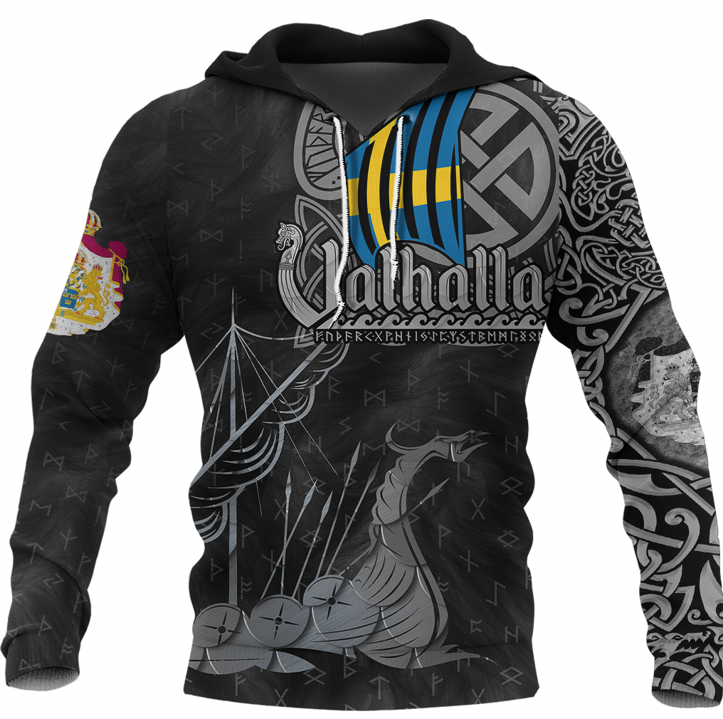 Viking Clothing Viking Sweden Drakkar Hoodie RLT12 - Wonder Print Shop