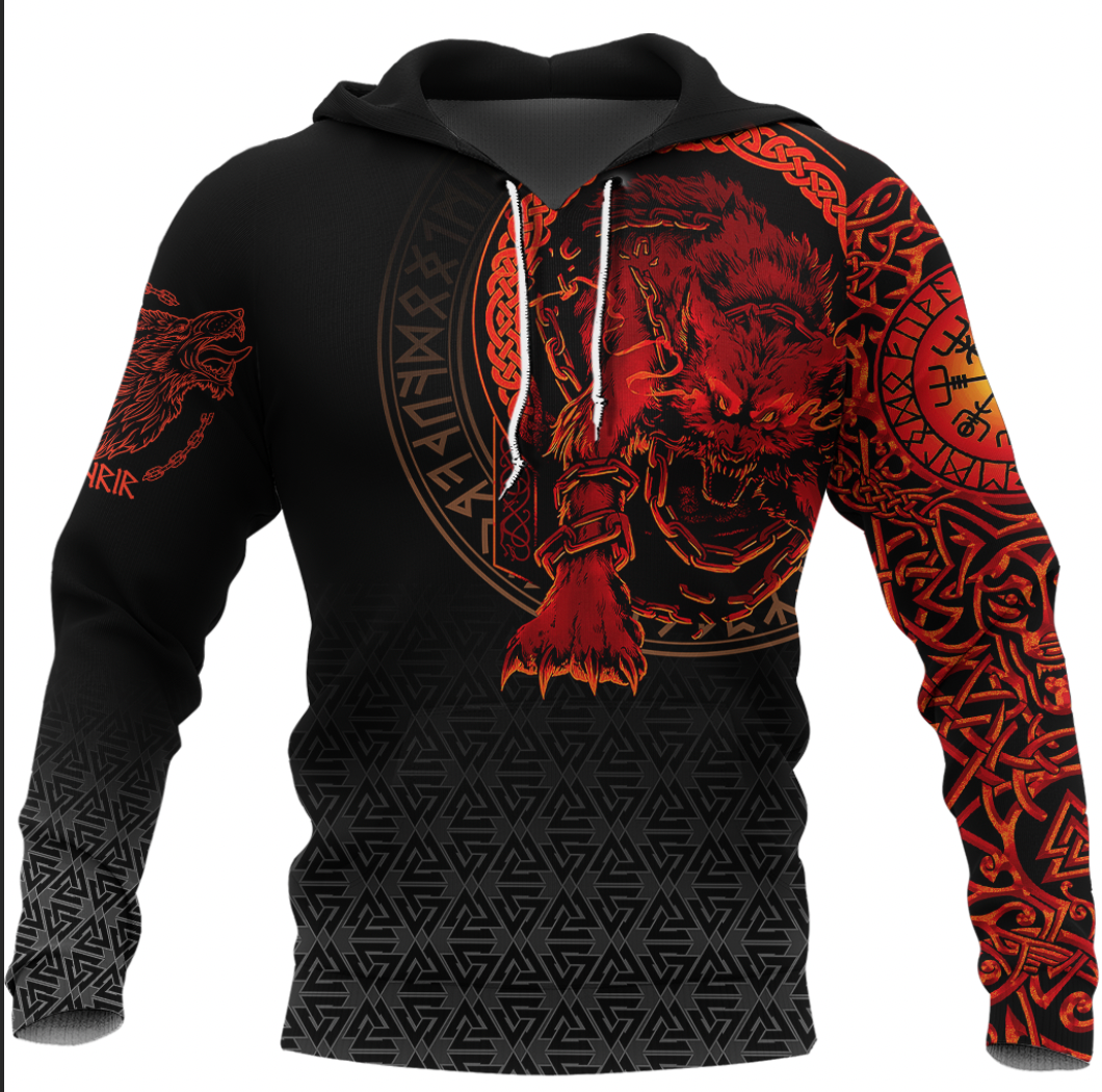 Viking Clothing Viking Fenrir Norse 3D Hoodie RLT12 - Wonder Print Shop