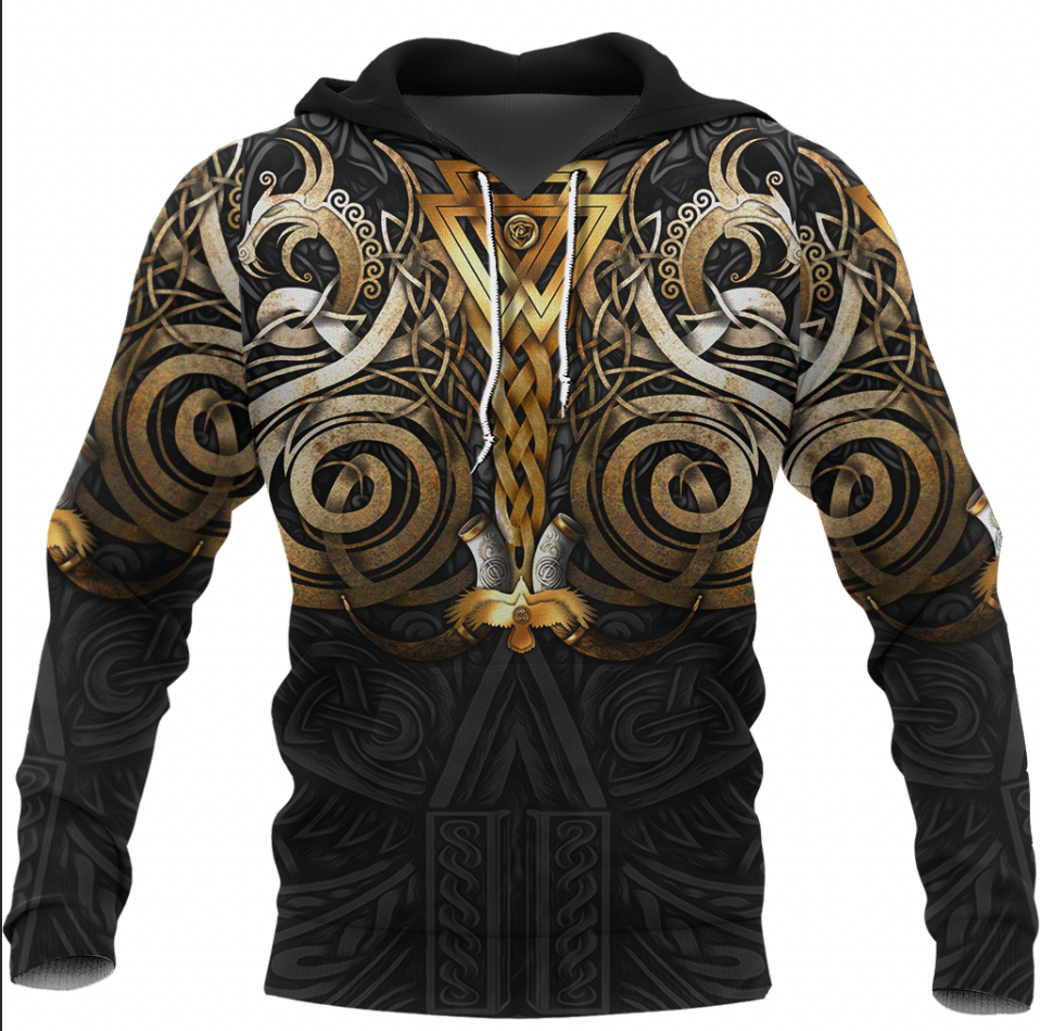 Viking Clothing Viking Valknut Odin Norse Mythology Hoodie RLT12 - Wonder Print Shop