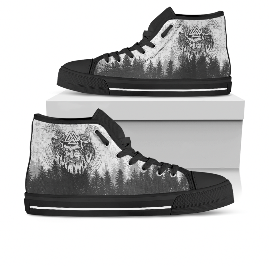 viking-high-top-shoes-viking-odin-and-raven-forest