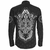 Viking Clothing Viking Odin Raven and Wolf Valknut Long Sleeve Button Shirt RLT12 - Wonder Print Shop