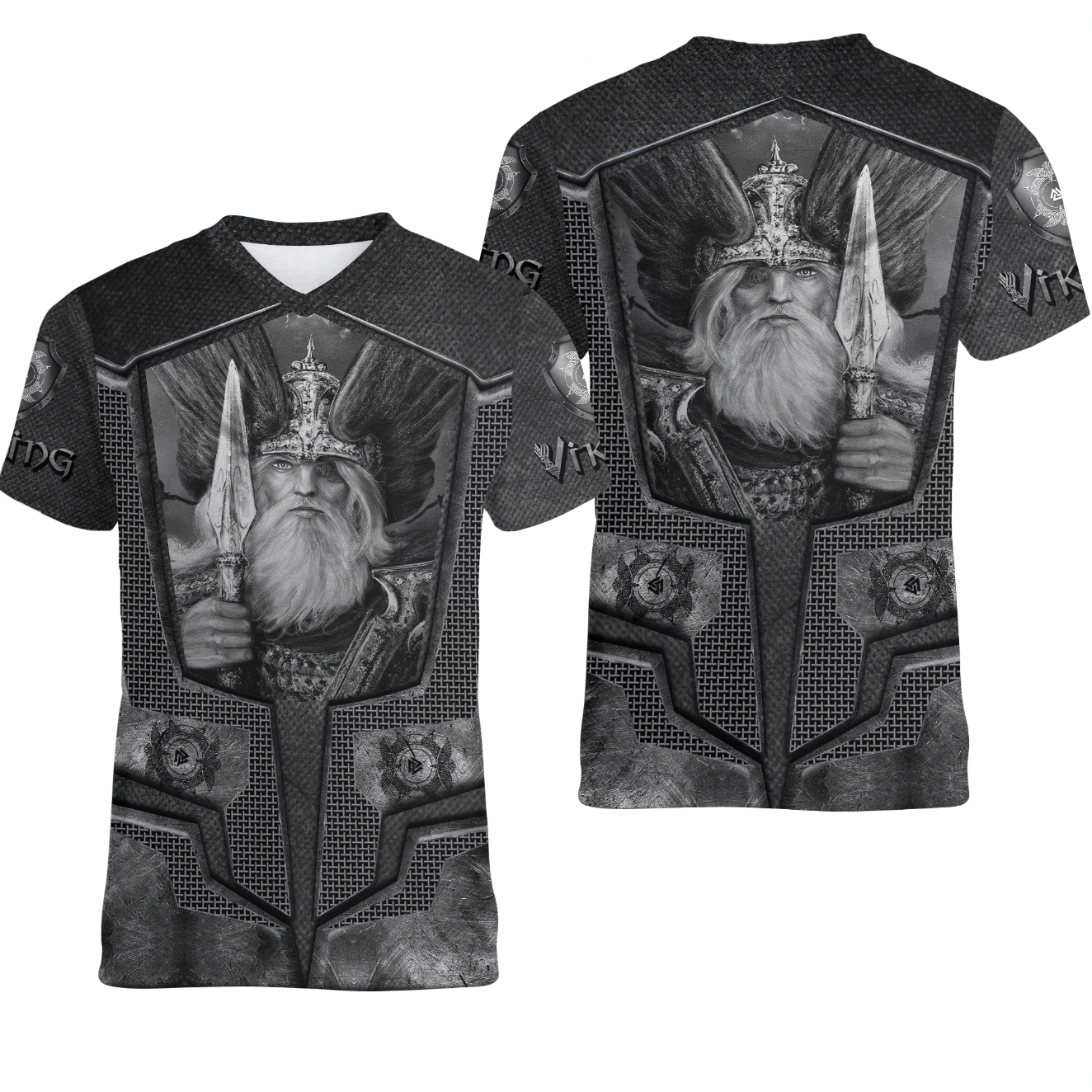 viking-clothing-armor-3d-style-viking-odin-tattoo-v-neck-t-shirt