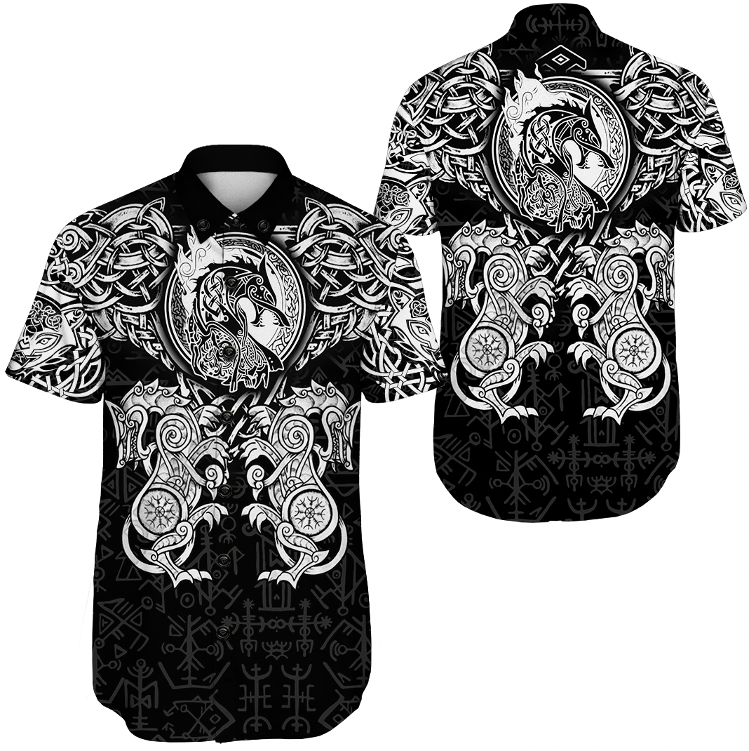 viking-clothing-viking-dragon-and-wolf-tattoo-shorts-sleeve-shirt