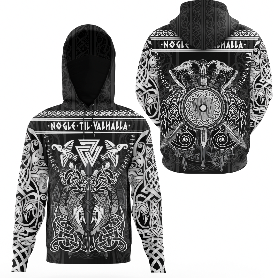 Viking Clothing Viking Valknut Valhalla Celtic Hoodie Gaiter RLT12 - Wonder Print Shop