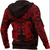 Viking Clothing Viking Dragon and Wolf Tattoo Red Zip Hoodie RLT12 - Wonder Print Shop