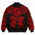 Viking Clothing Viking Dragon and Wolf Tattoo Red Bomber Jacket RLT12 - Wonder Print Shop