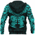 Viking Clothing Viking Dragon and Wolf Tattoo Cyan Hoodie RLT12 - Wonder Print Shop