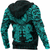 Viking Clothing Viking Dragon and Wolf Tattoo Cyan Zip Hoodie RLT12 - Wonder Print Shop