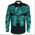 Viking Clothing Viking Dragon and Wolf Tattoo Cyan Long Sleeve Button Shirt RLT12 - Wonder Print Shop