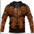 Viking Clothing Viking Dragon and Wolf Tattoo Orange Hoodie RLT12 - Wonder Print Shop