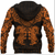 Viking Clothing Viking Dragon and Wolf Tattoo Orange Zip Hoodie RLT12 - Wonder Print Shop