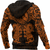 Viking Clothing Viking Dragon and Wolf Tattoo Orange Zip Hoodie RLT12 - Wonder Print Shop