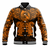 Viking Clothing Viking Dragon and Wolf Tattoo Orange Baseball Jacket RLT12 - Wonder Print Shop