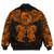 Viking Clothing Viking Dragon and Wolf Tattoo Orange Bomber Jacket RLT12 - Wonder Print Shop